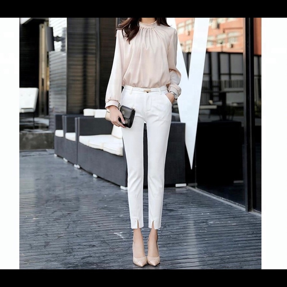 NWT White Business Casual Cropped Pants/Trousers